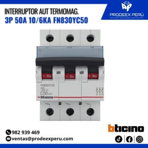 Interruptor Termomagnético Trifásico 3P 50A 220V | Bticino